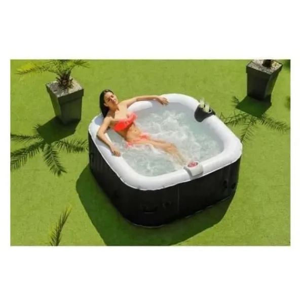 Best Inflatable Spa Sunspa Fyrkantig Svart 4 personer (155 x 155 x 65 cm) Spa & Utomhusbad