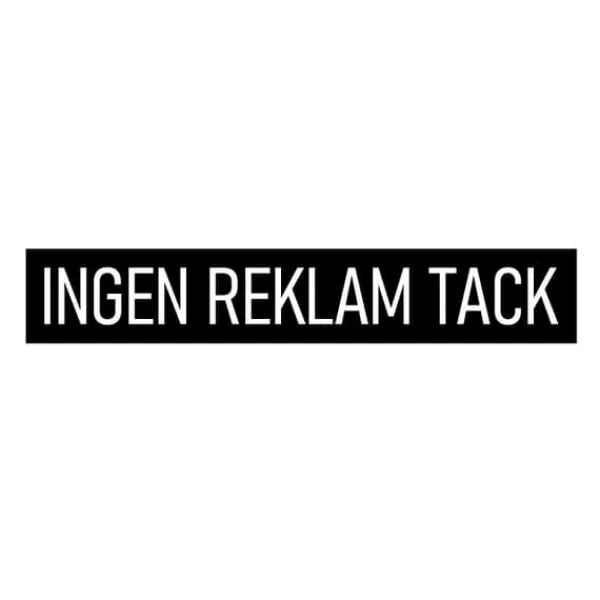 Discount INGEN REKLAM TACK -dekal till postlådan. Svart med vit text Postlådor & Brevlådor