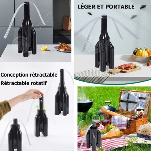 INN Anti flugfläkt 7,3 x 26,5 cm bladavvisande med flexibla blad för att hålla flugor borta flugavvisande för