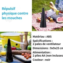 Outlet INN flugavvisande fläkt 3 st bladavvisande medel med mjuka blad för att hålla flugor borta flugavvisande medel för grillfest Insektsmedel & Djuravvisande Medel