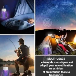 INN Lampa Antimosquito Autonomi på 6 till 8 timmar Bionisk komplett värmefångarsystem Skydd mot elektriska stötar