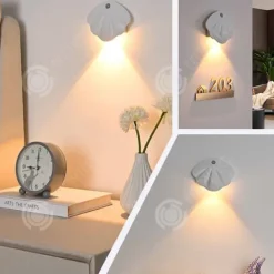 INN LED-vägglampa med rörelsedetektor i form av en snäcka 1200mAh 3000-6000K magnetisk vägglampa för dekoration