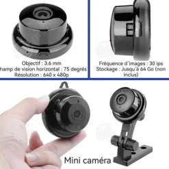 Sale INN Mini kamera 640x480p Hemma övervakningskamera WiFi HD sportkamera med infraröd nattvision och stöd Säkerhetsmonitorer & Videokameror