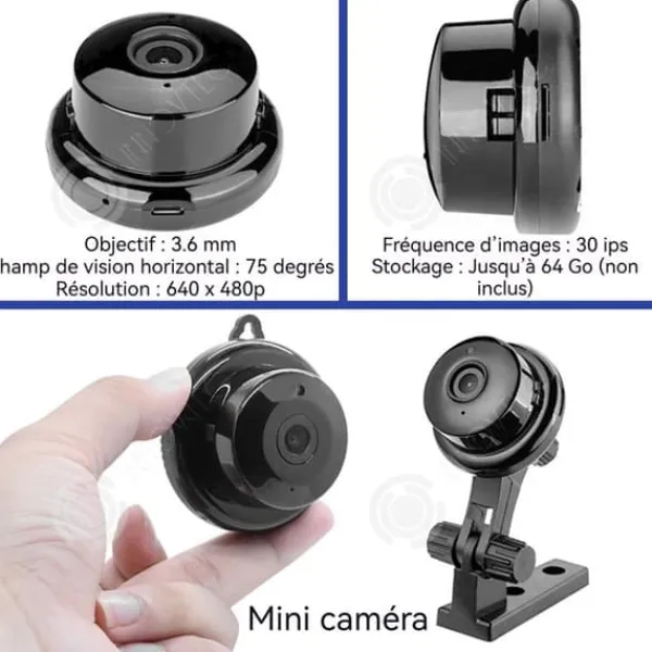 Sale INN Mini kamera 640x480p Hemma övervakningskamera WiFi HD sportkamera med infraröd nattvision och stöd Säkerhetsmonitorer & Videokameror