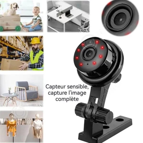 Sale INN Mini kamera 640x480p Hemma övervakningskamera WiFi HD sportkamera med infraröd nattvision och stöd Säkerhetsmonitorer & Videokameror