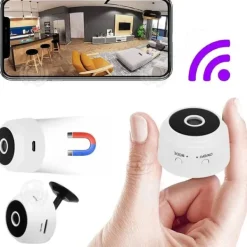 New INN Mini WiFi-kamera HD 1080P inomhussäkerhetskamera med infraröd nattfotograferingssensor och 150 graders vidvinkel Säkerhetsmonitorer & Videokameror