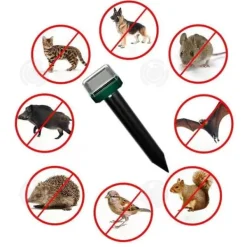INN Mole Repellent 2st 600mah IPX44 360 graders vibrationsdrivning repellent 12 meter ultraljud kattavstötningsavstånd