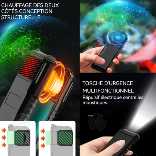 INN Mosquito Killer Lamp 5000mAh IPX65 Ultrasonic Repellent Scarer Raticide Laser Insecticide Electric Repellent Handheld Funktion