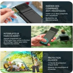 INN Mosquito Killer Lamp 5000mAh IPX65 Ultrasonic Repellent Scarer Raticide Laser Insecticide Electric Repellent Handheld Funktion