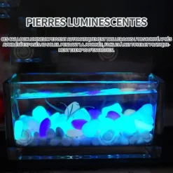 INN självlysande stenar 400 st självlysande sten utomhus konstgjorda fluorescerande småsten dekoration för trädgårdsakvarium multicolor Trädgårdsstenar & Klivstenar