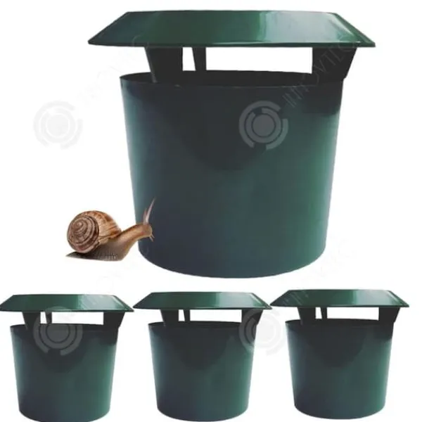INN snigelfälla 9x11,5 cm 4 stycken plastsnäckfångare Ölsnäckfångare för att fånga sniglar och eskargo