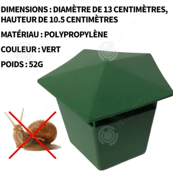 Online INN Snigelfälla 13x10,5cm Plast Snigelfångare Öl Snigelfälla för att fånga sniglar och sniglar för trädgård Skadedjursfällor