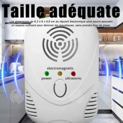 INN Ultraljudsapparat för möss och råttor 220v 50hz-60hz 6,3x6x9,6cm ultraljudsrepellent mot gnagare och insekter, ultraljud mot myggor för