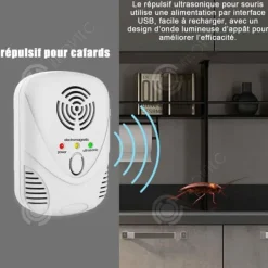 INN Ultraljudsapparat för möss och råttor 220v 50hz-60hz 6,3x6x9,6cm ultraljudsrepellent mot gnagare och insekter, ultraljud mot myggor för