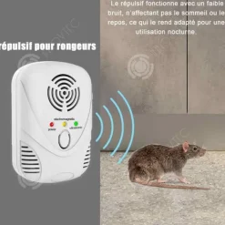 INN Ultraljudsapparat för möss och råttor 220v 50hz-60hz 6,3x6x9,6cm ultraljudsrepellent mot gnagare och insekter, ultraljud mot myggor för