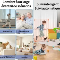 INN Övervakningskamera 1080P upplösning 2 miljoner pixlar dubbelljusövervakningskamera fullfärg högupplöst vit skärm