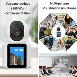 INN Övervakningskamera 1080P upplösning 2 miljoner pixlar dubbelljusövervakningskamera fullfärg högupplöst vit skärm
