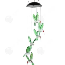 INN Wind Chime 12,5x70cm 600mah IP44 6 LEDs Intelligent ljusstyrning Utomhus Wind Chime Solar Wind Chime