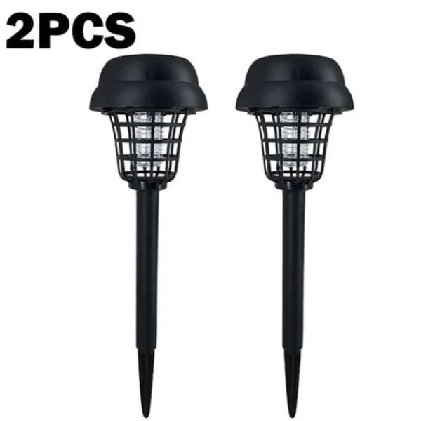 INSECT LAMP, 2st--Solar Mosquito Killer Lamp,1-2-4-6-8sts,Elektriskt UV LED-ljus, Vattentät, För trädgård, Gräsmatta,