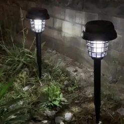 INSECT LAMP, 2st--Solar Mosquito Killer Lamp,1-2-4-6-8sts,Elektriskt UV LED-ljus, Vattentät, För trädgård, Gräsmatta,