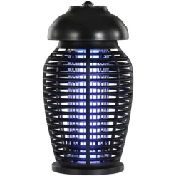 New Insektsbekämpningslampa INN® 12W 153x290mm 50HZ Elektrisk utomhusinsektslampa för trädgården Dubbel UVA svart Insektsmedel & Djuravvisande Medel