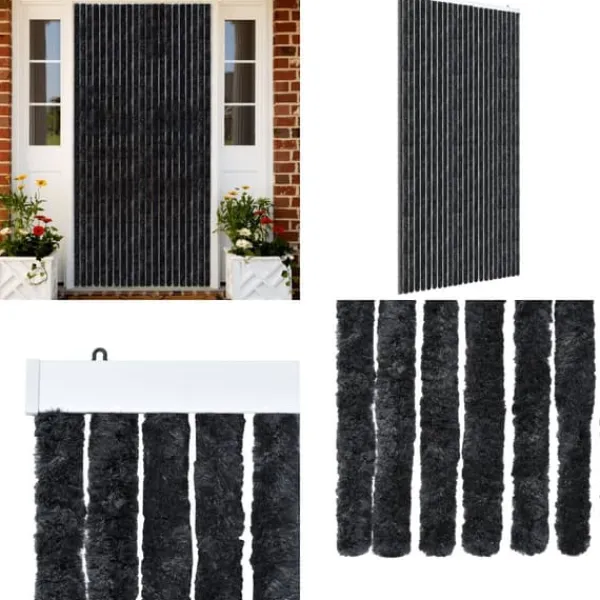 Insektsdraperi antracit 100x220 cm chenille - Insektsdraperi - Insektsdraperier - Home & Living