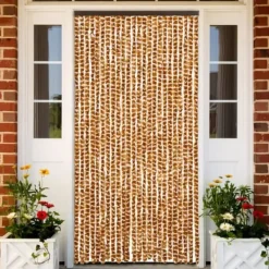 New Insektsdraperi av chenille - Skyddar mot insekter | Färg: Ockra/Vit | Storlek: 100x220 cm Insektsmedel & Djuravvisande Medel