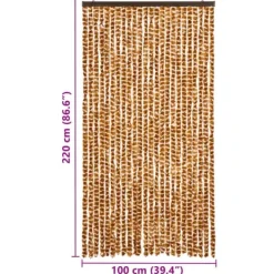 New Insektsdraperi av chenille - Skyddar mot insekter | Färg: Ockra/Vit | Storlek: 100x220 cm Insektsmedel & Djuravvisande Medel