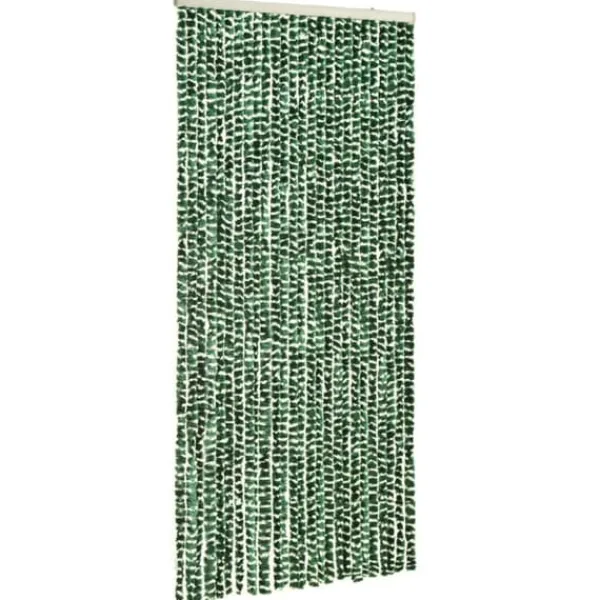 Insektsdraperi grön och vit 100x220 cm chenille - Insektsdraperier - Insektsdraperi - Home & Living