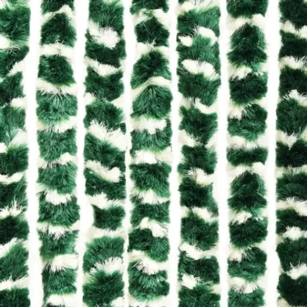 Insektsdraperi grön och vit 100x220 cm chenille - Insektsdraperier - Insektsdraperi - Home & Living
