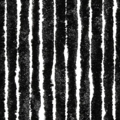 Insektsdraperi i antracit med chenille-strängar | Färg: Antracit | Storlek: 56x200 cm