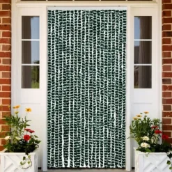 Insektsdraperi i chenille - Skydda mot insekter | Färg: Grön och Vit | Storlek: 90x220 cm