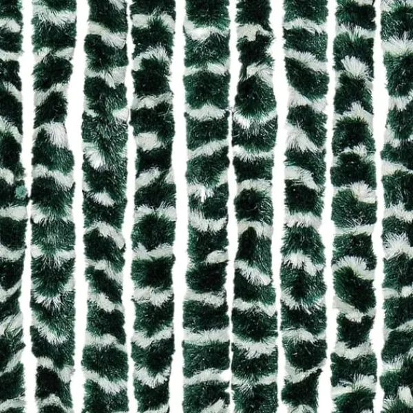 Insektsdraperi i chenille - Skydda mot insekter | Färg: Grön och Vit | Storlek: 90x220 cm