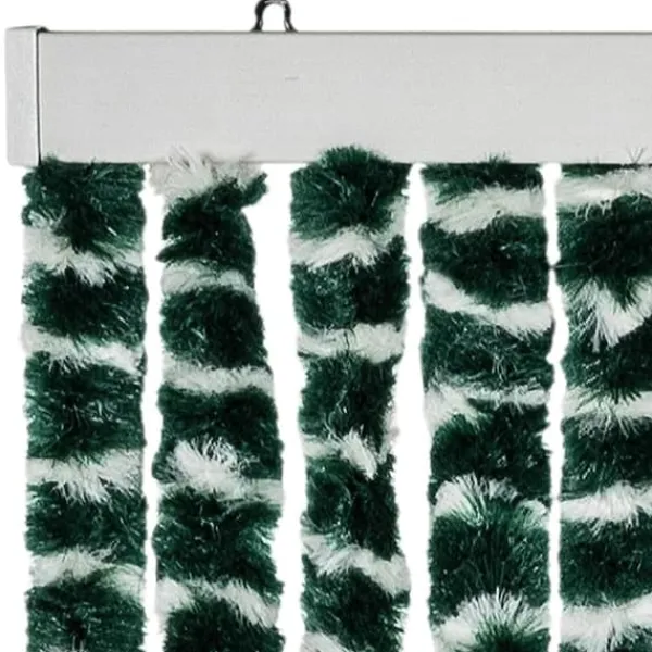 Insektsdraperi i chenille - Skydd mot insekter | Färg: Grön/Vit | Storlek: 100x220 cm Insektsmedel & Djuravvisande Medel