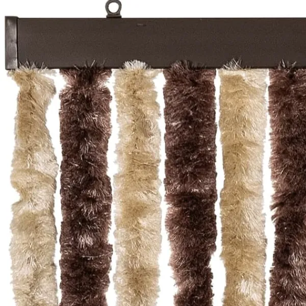 Best Insektsdraperi med mjuka chenillesträngar - Skydd mot insekter | Färg: Beige och Ljusbrun | Storlek: 56x185 cm Insektsmedel & Djuravvisande Medel