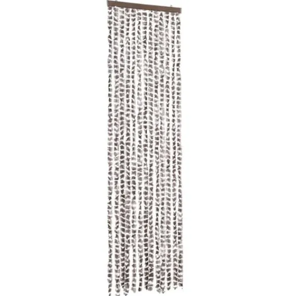 Hot Insektsdraperi taupe och vit 56x185 cm chenille Insektsmedel & Djuravvisande Medel