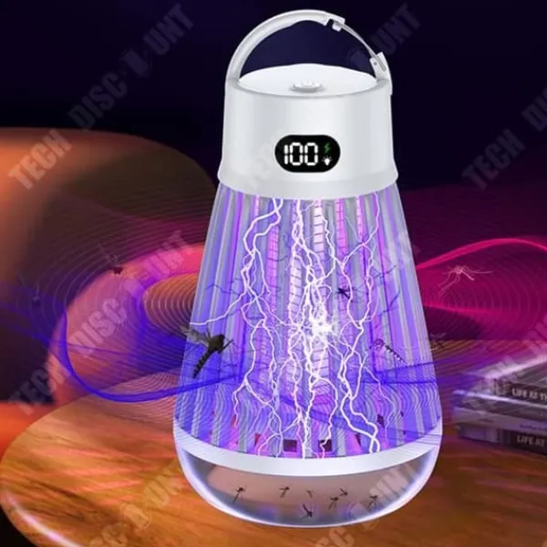 Hot Insektsfälla med lampa - TD® - Hängmodell - 2000mAh - Lila ljus - Multifunktionell Insektsmedel & Djuravvisande Medel
