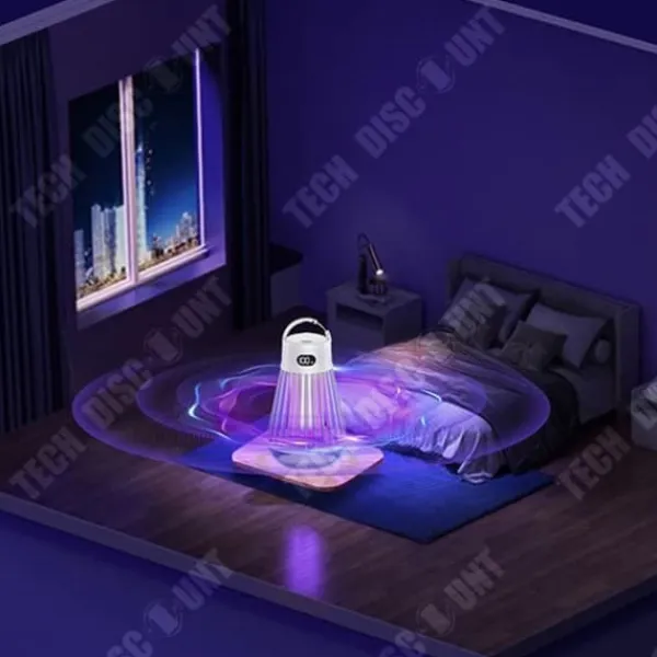 Hot Insektsfälla med lampa - TD® - Hängmodell - 2000mAh - Lila ljus - Multifunktionell Insektsmedel & Djuravvisande Medel