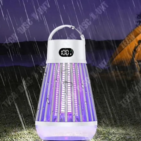Hot Insektsfälla med lampa - TD® - Hängmodell - 2000mAh - Lila ljus - Multifunktionell Insektsmedel & Djuravvisande Medel