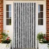 vidaXL Insektsgardin grå och svart 90x220 cm chenille