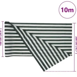Insynsskyddsnät i grön och vit HDPE 2x10 m | Färg: Grön/Vit | Storlek: 2x10 m
