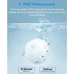 Clearance Intelligent Vattendetekter Meross 3-pack med Hub - Kompatibel med Apple HomeKit Läckagedetektorer