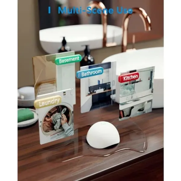 Clearance Intelligent Vattendetekter Meross 3-pack med Hub - Kompatibel med Apple HomeKit Läckagedetektorer