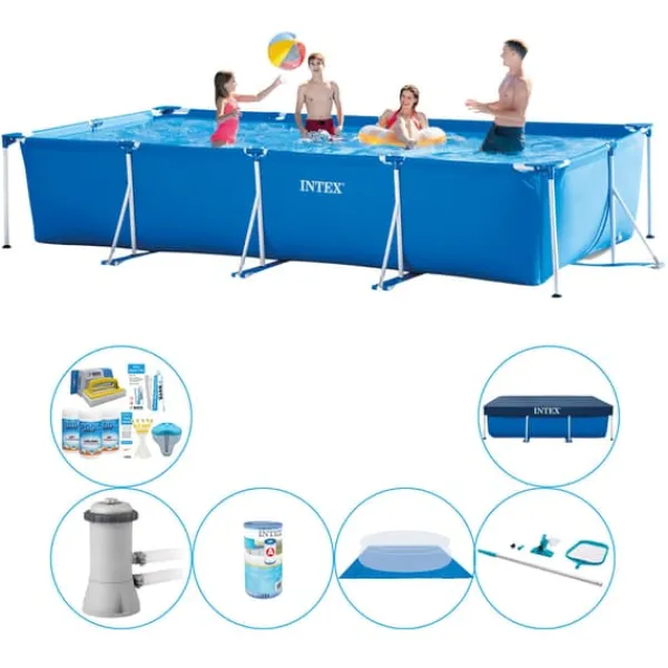Intex Frame Pool Pool - 450 x 220 x 84 cm - Inklusive tillbehör