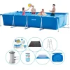 New Intex Frame Pool rektangulär 450x220x84 cm - 8-delad - Swimming Pool Super Deal Pooler