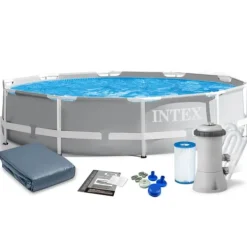 Viking Choice Intex ovanjordspool - 366x76cm - filterpump & tillbehör - grå