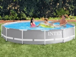 Viking Choice Intex ovanjordspool - 366x76cm - filterpump & tillbehör - grå