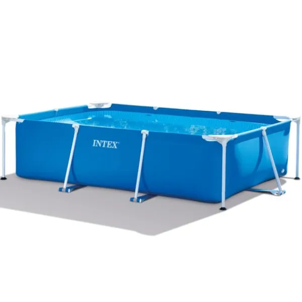 Outlet Intex rektangulär ram swimmingpool - 300 x 200 x 75 cm - Blå - ingår Tillbehör A186 Pooler