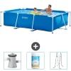 Online Intex rektangulär ram swimmingpool - 260 x 160 x 65 cm - Blå - ingår Tillbehör CB84 Pooler