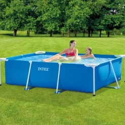 Intex rektangulär ram swimmingpool - 220 x 150 x 60 cm - Blå - ingår Tillbehör CB53